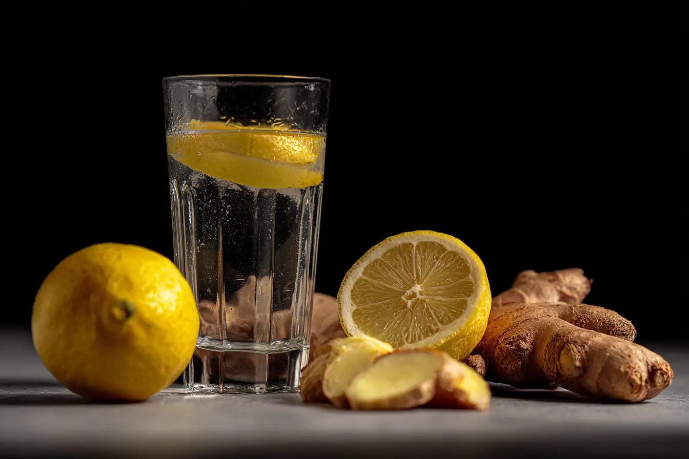 Ingwer Shot Mounjaro Rezept mit Zitrone und frischem Ingwer