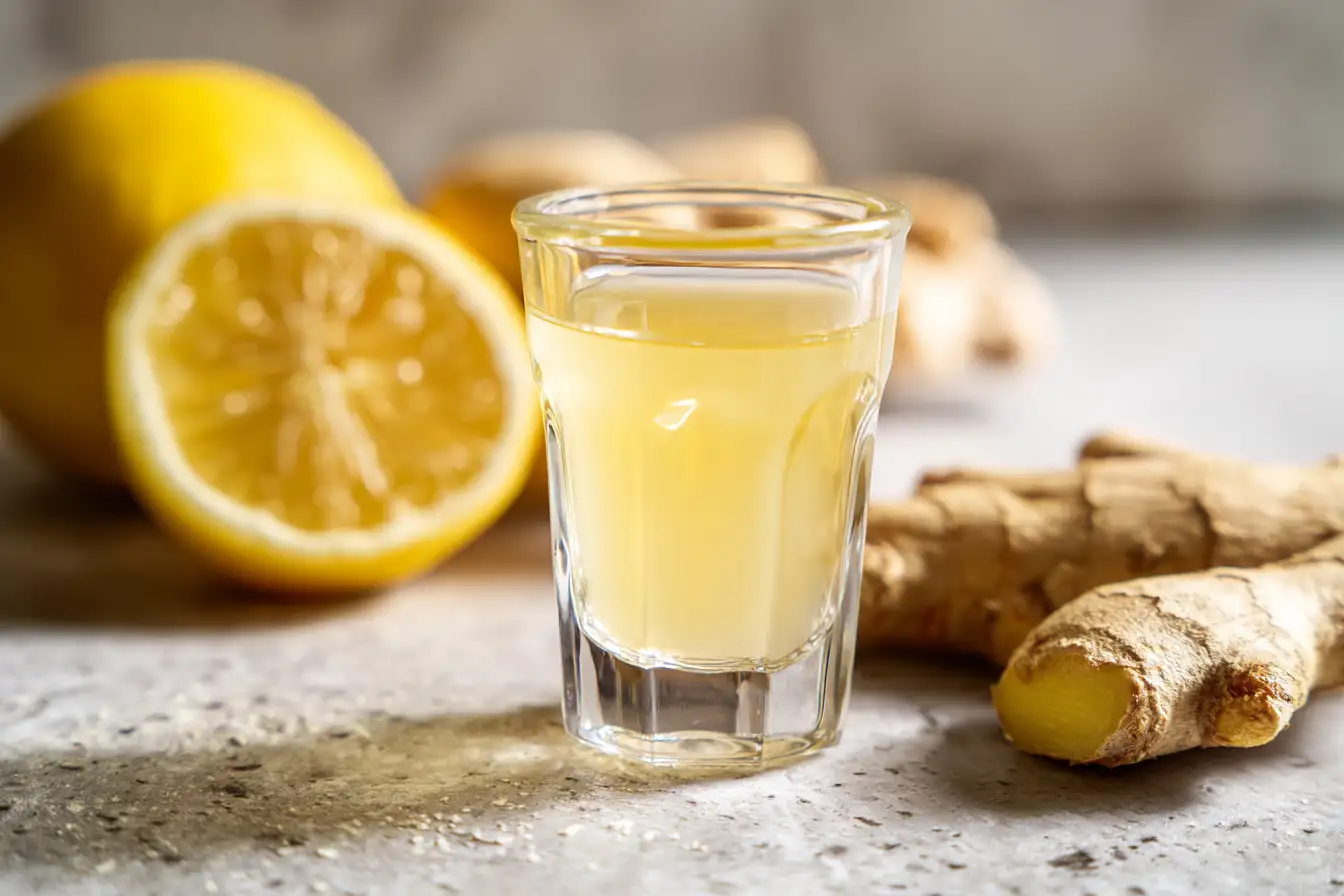Klassisches Ingwer Shot Rezept mit Zitrone und Ingwer