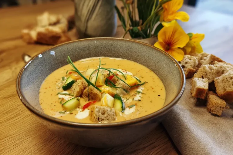 Veganes Käsefondue Beilagen mit Brot und Gemüse