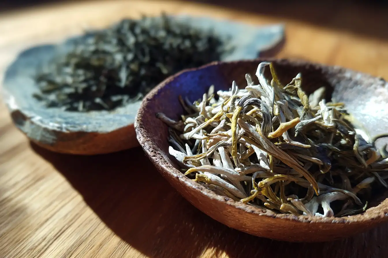 Weißer Tee kaufen – Bai Hao Yin Zhen in Nahaufnahme