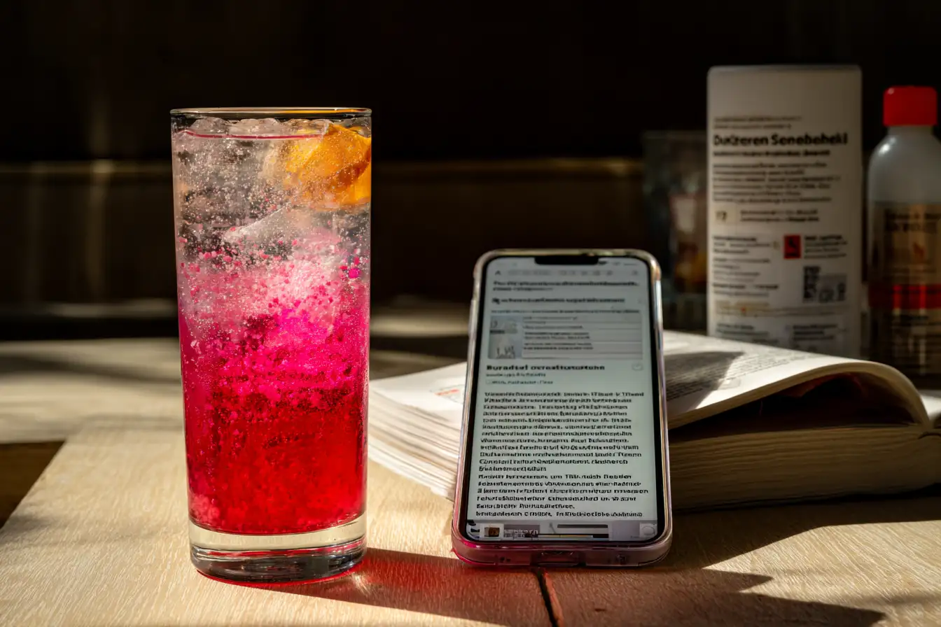 Cortisol Cocktail Abnehmen Drink mit Orangensaft und Pink Salt