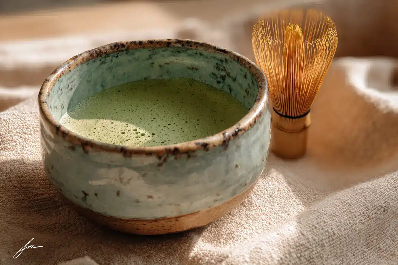 Japanischer Matcha Tee in traditioneller Zubereitung