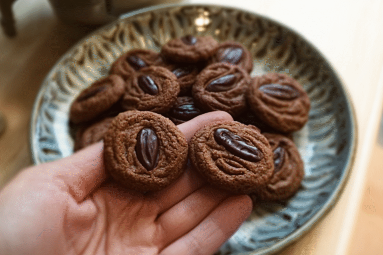 Portionskontrolle Mokka Plätzchen abnehmen