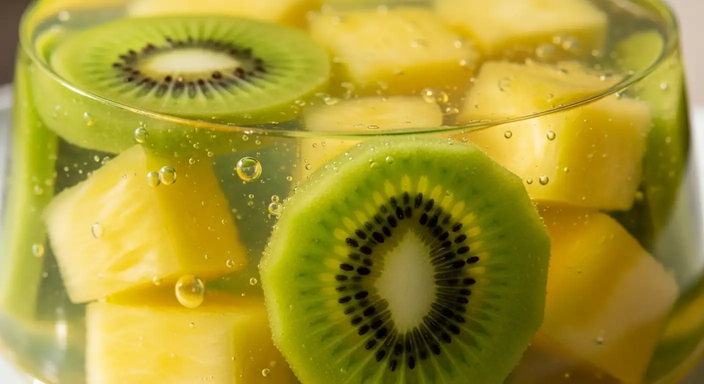 Früchte, die Gelatine ruinieren und das Festwerden verhindern
