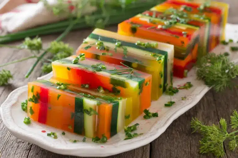 gemüseterrine mit gelatine kalorienarm low carb rezept