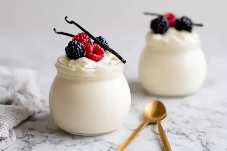 cremiges joghurtdessert mit gelatine eiweißreich leicht