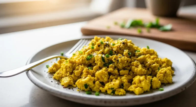 Kala Namak Salz in veganem Tofu als Ei-Ersatz